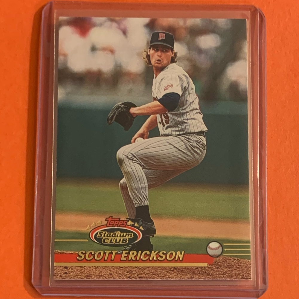 Scott Erickson #443 1993 Topps Stadium Club Baseball Trading Card